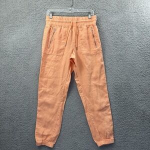 Athleta Cabo‎ Linen Jogger Pants Beach Travel Vacation Athleisure Women's 4 x 27